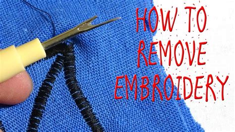 can you remove embroidery from a shirt without damaging the fabric?